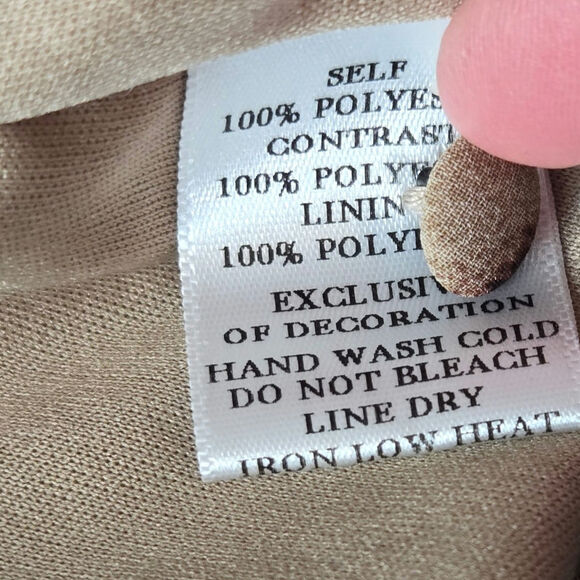 Rosevelvet EUC Leopard cut out lace sheer ruffle maxi dress 2X brown tan - Picture 16 of 17